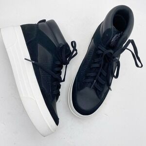 Le Tigre 1977 Midtown Hi Mens Black Leather Platform High Top Sneakers‎ Size 8M